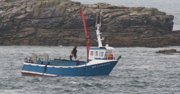 A scoubidou in action off the coast of Brittany