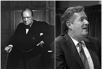 Winston Churchill and Piers Moron composite image