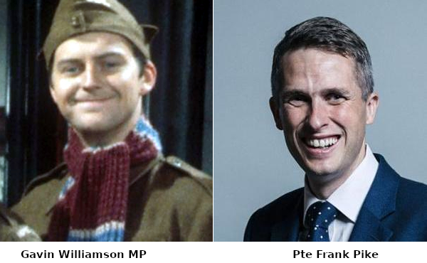 Composite of Private Pike and Gavin Williamson