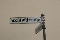 German road sign for Schloßstraße in Erfurt