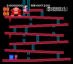 Screenshot of original Donkey Kong game