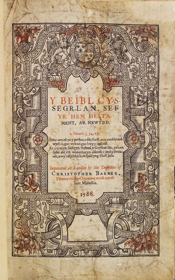 Title page of Morgan's Welsh bible