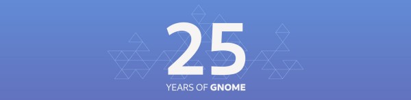 GNOME's 25th anniversary banner