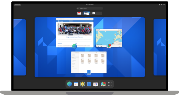 GNOME42 desktop environment