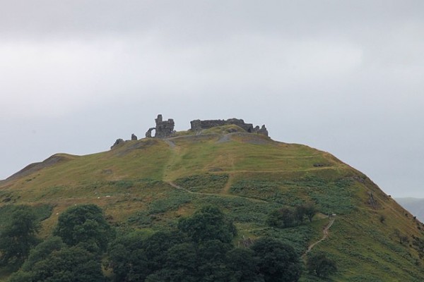 Castell Dinas Brân seen from the Panorama walk