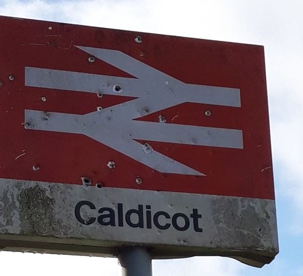 Caldicot station sign