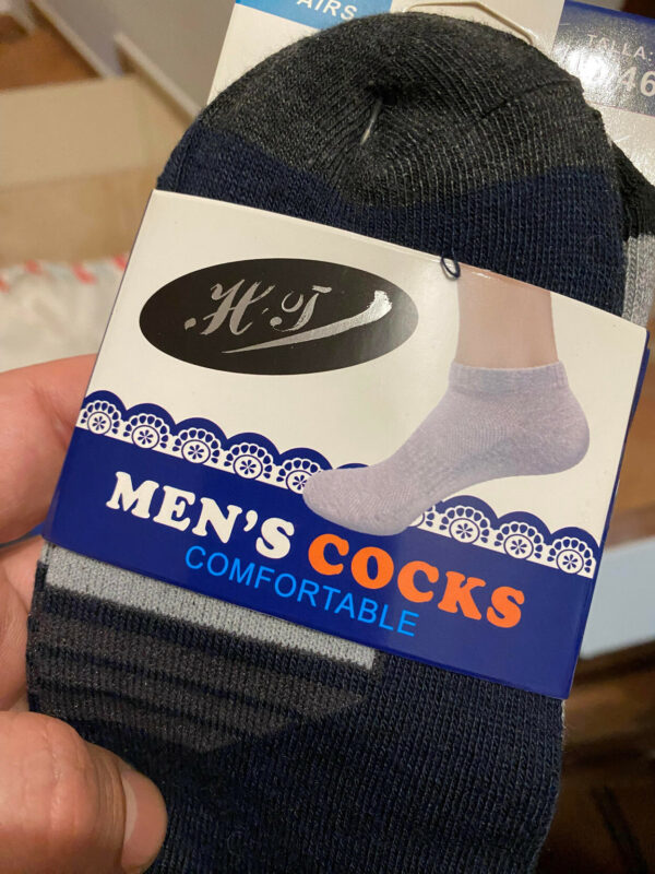 Pack of socks with packaging legend Men's Cocks