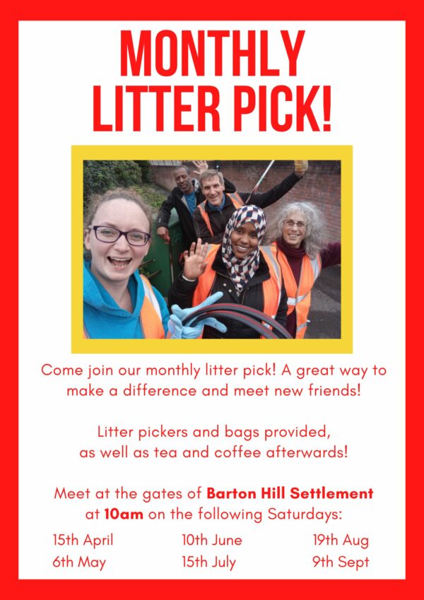 Barton Hill community litter pick poster