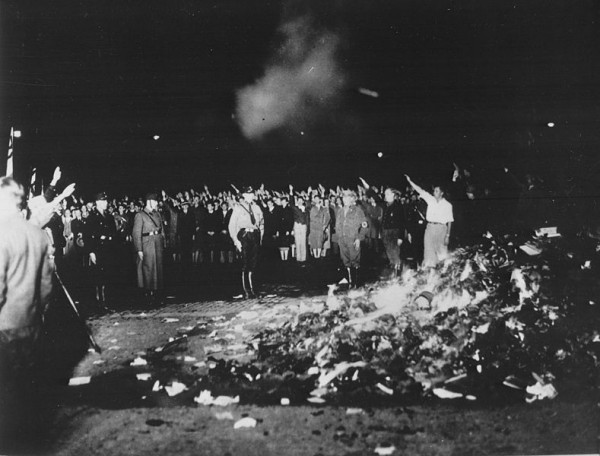 Nazis burn books in Bebelplatz on 10th May 1933