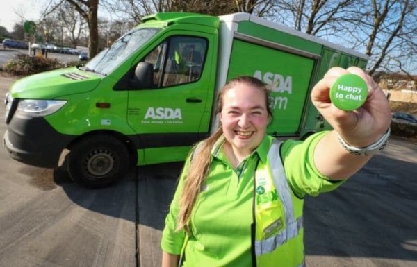 Asda delivery van and driver