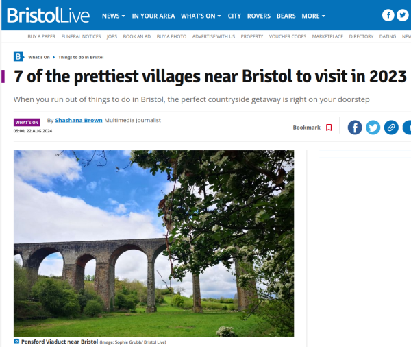 Headline reads 7 of the prettiest villages near Bristol to visit in 2023