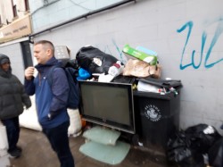 House clearance fly-tip outside former Concorde Cinema on Stapleton Road