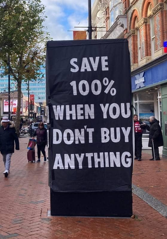 Notice reads Save 100% when you don't buy anything