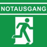 German emergency exit sign