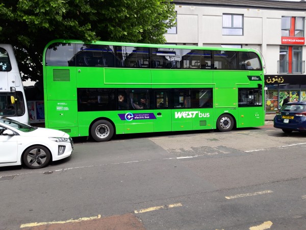 One of Worst's new electric double decker buses.