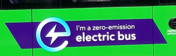 Text reads I'm a zero-emission electric bus