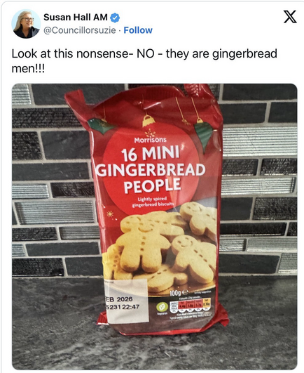 Post reads: Look at this nonsense- NO - they are gingerbread men!!!