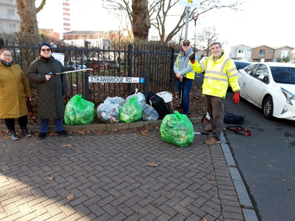 Some of the crew at the end of the pick.