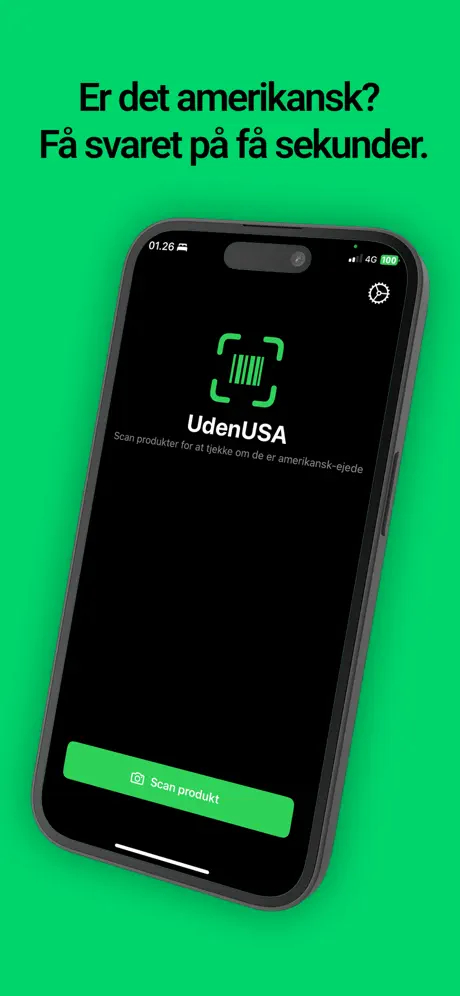 Screenshot of UdenUSA app on phone