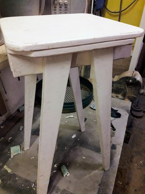Before - shabby white table
