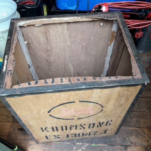 Before - an old storage box from someone's shed!