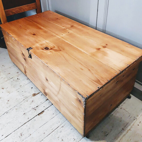 After - storage chest following strip and refinish