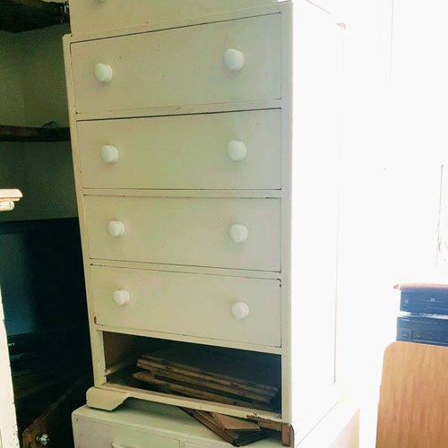 Before - white chest of drawers